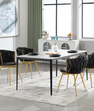 Set van 2 Draaibare Velvet Eetkamerstoelen – Ergonomisch & Comfortabel met Metalen Poten