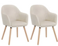 Set van 2 Velvet Eetkamerstoelen met Armleuningen – Ergonomisch & Comfortabel