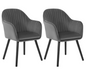 Set van 2 Velvet Eetkamerstoelen met Armleuningen – Ergonomisch & Comfortabel
