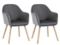 Set van 2 Velvet Eetkamerstoelen met Armleuningen – Ergonomisch & Comfortabel