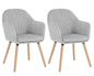 Set van 2 Velvet Eetkamerstoelen met Armleuningen – Ergonomisch & Comfortabel