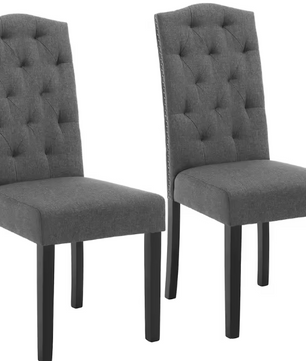 Set van 2 Scandinavische Eetkamerstoelen – Velvet/Linnen Bekleding & Houten Poten, Ergonomisch en Stijlvol