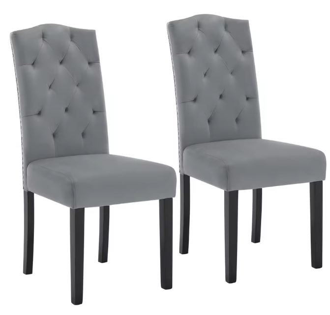 Set van 2 Scandinavische Eetkamerstoelen – Velvet/Linnen Bekleding & Houten Poten, Ergonomisch en Stijlvol