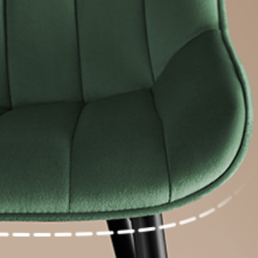 Set van 2 Gestoffeerde Eetkamerstoelen – Fluwelen Bekleding & Metalen Poten, Ergonomisch en Comfortabel