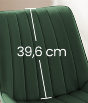 Set van 2 Gestoffeerde Eetkamerstoelen – Fluwelen Bekleding & Metalen Poten, Ergonomisch en Comfortabel