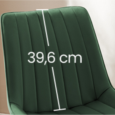 Set van 2 Gestoffeerde Eetkamerstoelen – Fluwelen Bekleding & Metalen Poten, Ergonomisch en Comfortabel
