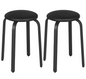 Set van 2 Stapelbare Krukken – Kunstleer & Metalen Frame, Comfortabel en Ruimtebesparend