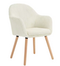 Moderne Eetkamerstoel met Armleuningen – Corduroy Bekleding & Houten Poten
