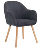 Moderne Eetkamerstoel met Armleuningen – Corduroy Bekleding & Houten Poten
