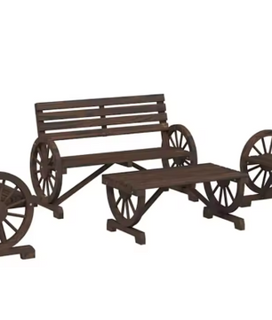 4-delige Tuin Loungeset – Stalen Frame & Moderne Tafel