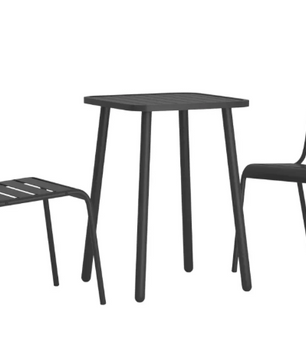 4-delige Tuin Loungeset – Stalen Frame & Moderne Tafel