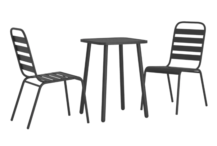 4-delige Tuin Loungeset – Stalen Frame & Moderne Tafel