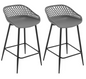 Set van 2 Bistro Barkrukken – Hollow Rugleuning, Metalen Frame & Voetsteun