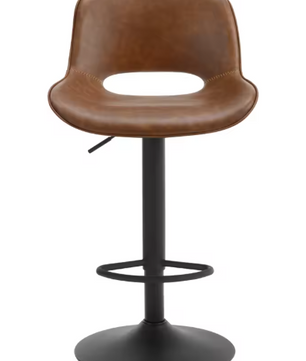 Set van 2 Verstelbare Barkrukken – Kunstleer, 360° Draaibaar & Metalen Frame