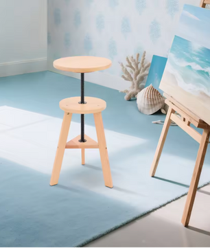 Verstelbare Houten Kruk – 360° Draaibaar, Multifunctioneel & Stevig
