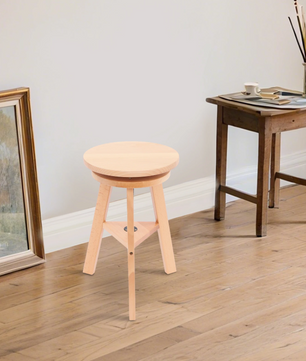 Verstelbare Houten Kruk – 360° Draaibaar, Multifunctioneel & Stevig