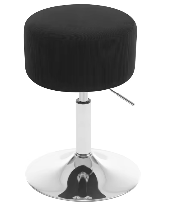 Verstelbare Corduroy Barkruk – 360° Draaibaar & Metalen Frame, Comfortabel en Modern