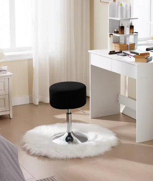 Verstelbare Corduroy Barkruk – 360° Draaibaar & Metalen Frame, Comfortabel en Modern
