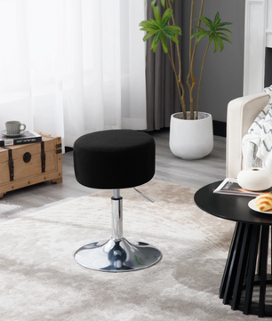 Verstelbare Corduroy Barkruk – 360° Draaibaar & Metalen Frame, Comfortabel en Modern