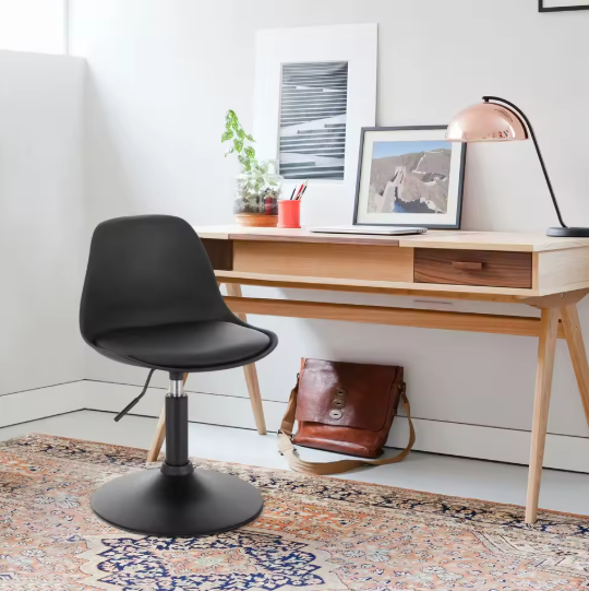 Verstelbare Barkruk – PU-Leder, 360° Draaibaar & Metalen Frame, Comfortabel