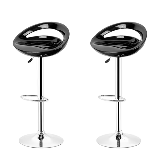 Set van 2 Verstelbare Barkrukken – Gestoffeerde Zitting & Rugleuning, Modern en Comfortabel