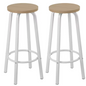 Set van 2 Industriële Barkrukken – MDF Zitting & Metalen Frame, Ergonomisch en Stevig