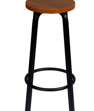 Set van 2 Industriële Barkrukken – MDF Zitting & Metalen Frame, Ergonomisch en Stevig
