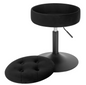 Verstelbare Velvet Barkruk met Opbergruimte – Rond Design & Metalen Basis, Modern en Comfortabel
