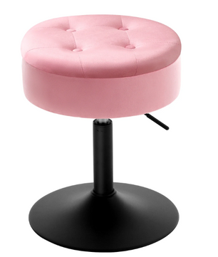 Verstelbare Velvet Barkruk met Opbergruimte – Rond Design & Metalen Basis, Modern en Comfortabel