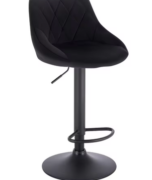 Verstelbare Barkruk – Kunstleer/Velvet, 360° Draaibaar & Metalen Frame, Modern en Comfortabel