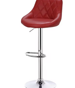 Verstelbare Barkruk – Kunstleer/Velvet, 360° Draaibaar & Metalen Frame, Modern en Comfortabel