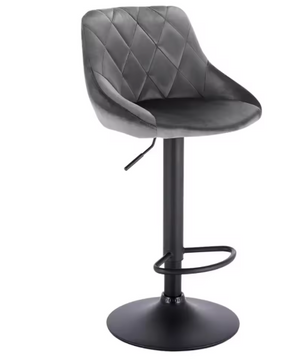 Verstelbare Barkruk – Kunstleer/Velvet, 360° Draaibaar & Metalen Frame, Modern en Comfortabel