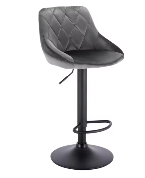 Verstelbare Barkruk – Kunstleer/Velvet, 360° Draaibaar & Metalen Frame, Modern en Comfortabel