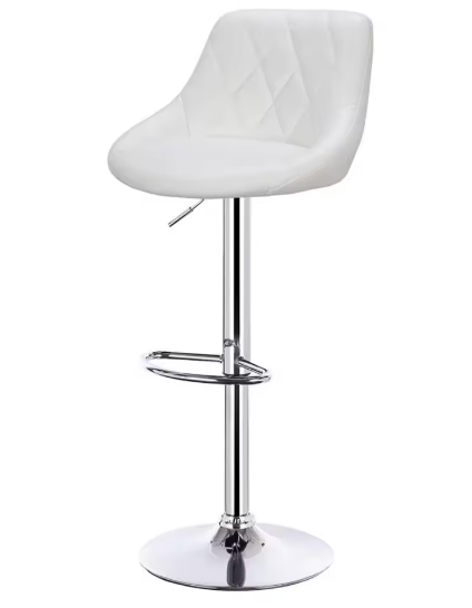Verstelbare Barkruk – Kunstleer/Velvet, 360° Draaibaar & Metalen Frame, Modern en Comfortabel