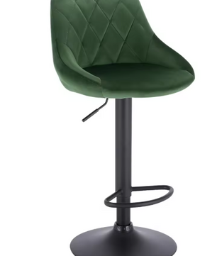 Verstelbare Barkruk – Kunstleer/Velvet, 360° Draaibaar & Metalen Frame, Modern en Comfortabel