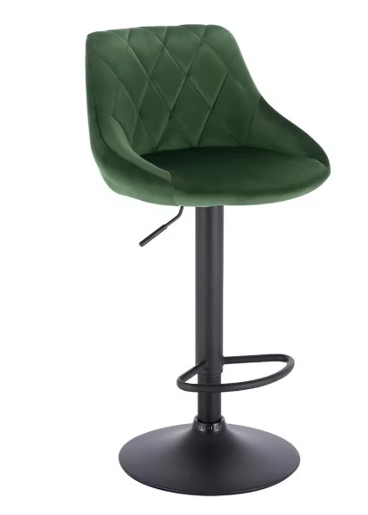 Verstelbare Barkruk – Kunstleer/Velvet, 360° Draaibaar & Metalen Frame, Modern en Comfortabel
