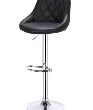 Verstelbare Barkruk – Kunstleer/Velvet, 360° Draaibaar & Metalen Frame, Modern en Comfortabel