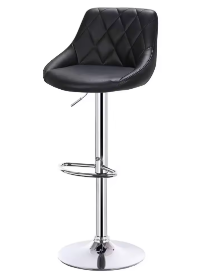 Verstelbare Barkruk – Kunstleer/Velvet, 360° Draaibaar & Metalen Frame, Modern en Comfortabel