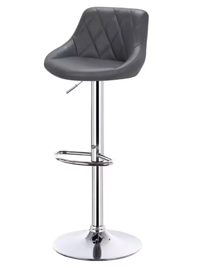 Verstelbare Barkruk – Kunstleer/Velvet, 360° Draaibaar & Metalen Frame, Modern en Comfortabel