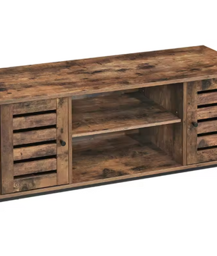 TV Meubel 110 cm – Lowboard met Deuren & Open Vakken, Industrieel en Modern