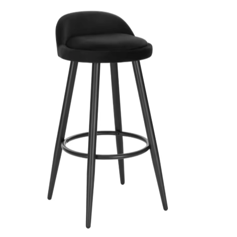 Barkruk met Fluwelen Zitting – Hoog, Comfortabel & Metalen Frame