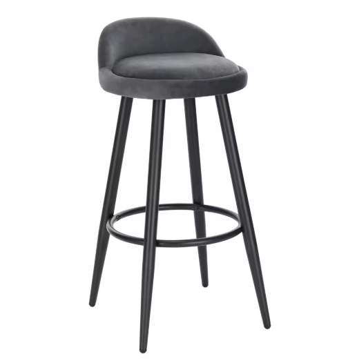 Barkruk met Fluwelen Zitting – Hoog, Comfortabel & Metalen Frame