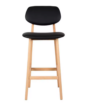 Set van 2 Kunstleren Barkrukken – Massief Houten Frame, Modern en Comfortabel
