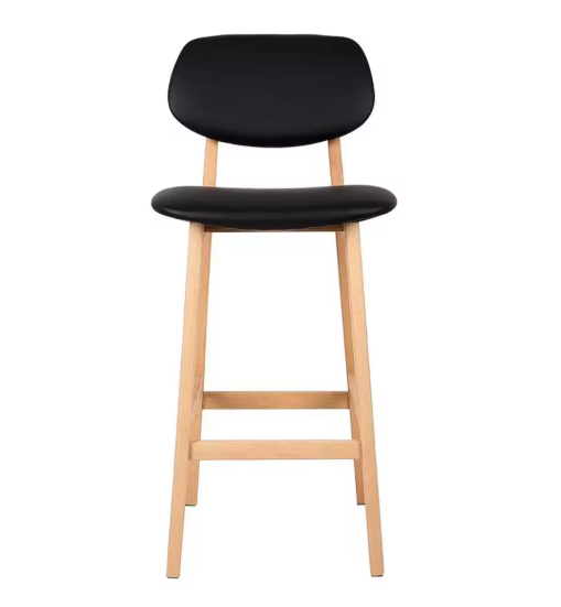 Set van 2 Kunstleren Barkrukken – Massief Houten Frame, Modern en Comfortabel