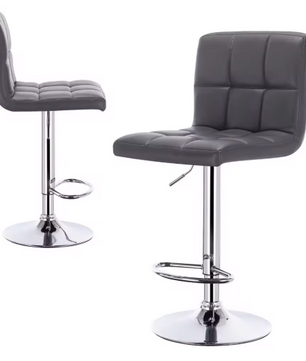 Moderne Verstelbare Barkruk – Kunstleer & Metalen Frame, 360° Draaibaar
