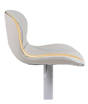Set van 2 Verstelbare Barkrukken – PU-Leder & Metalen Frame, 360° Draaibaar