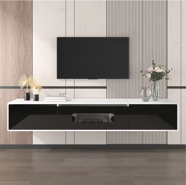 Hoogglans TV-meubel met LED Verlichting – Modern & Ruim Opbergvak