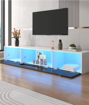 Hoogglans TV-meubel met LED Verlichting – Modern & Ruim Opbergvak
