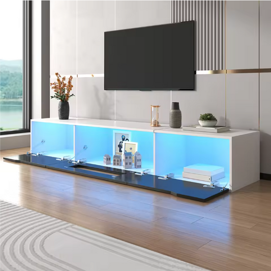 Hoogglans TV-meubel met LED Verlichting – Modern & Ruim Opbergvak