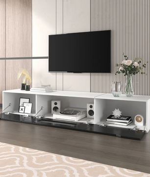 Hoogglans TV-meubel met LED Verlichting – Modern & Ruim Opbergvak